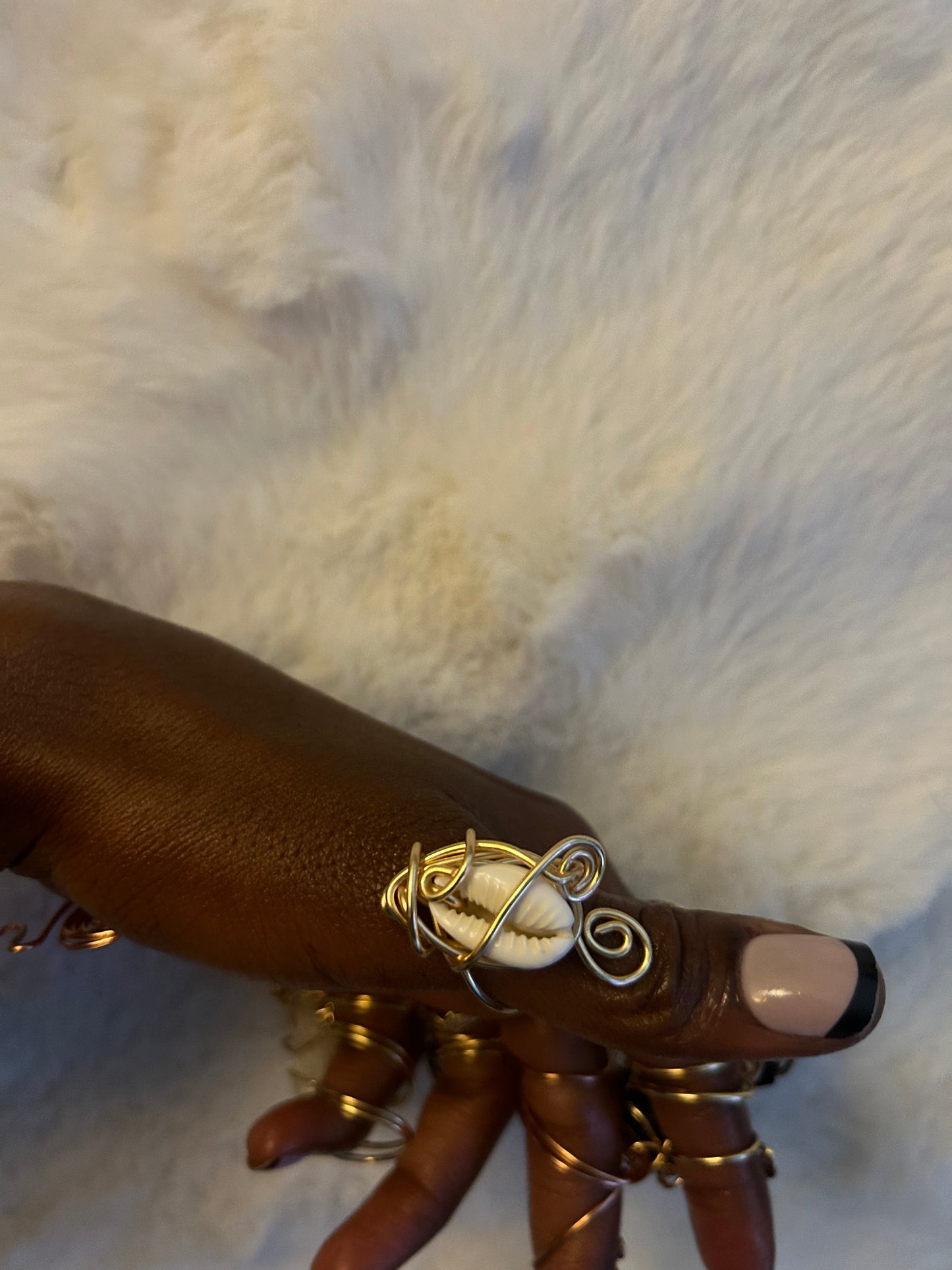 Cowrie Seashell Ring