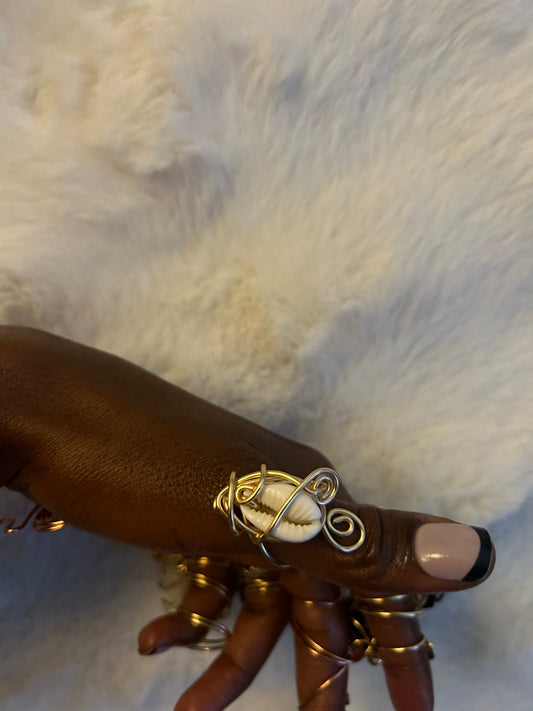 Cowrie Seashell Ring